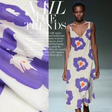 LEO& LIN Annecy романтическая одежда с принтом и принтом из натурального шелка, ткани для одежды, широкие Лоскутные ткани(1 метр