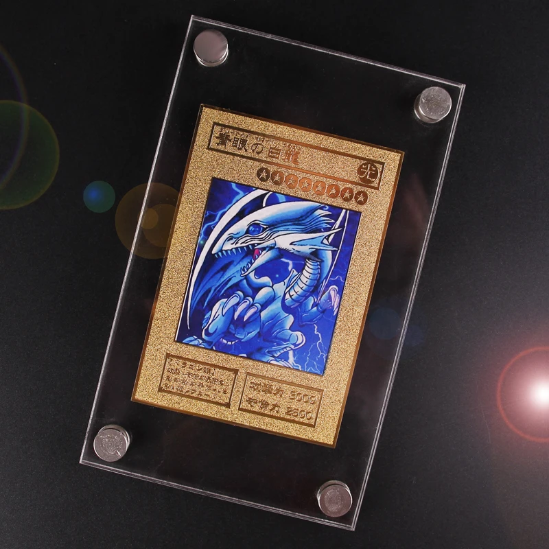 

Duel Monsters YU GI OH Electroplating Color Gold Card Japanese Golden Eye White Dragon VOL Edition Collection Card Kids Toy Gift