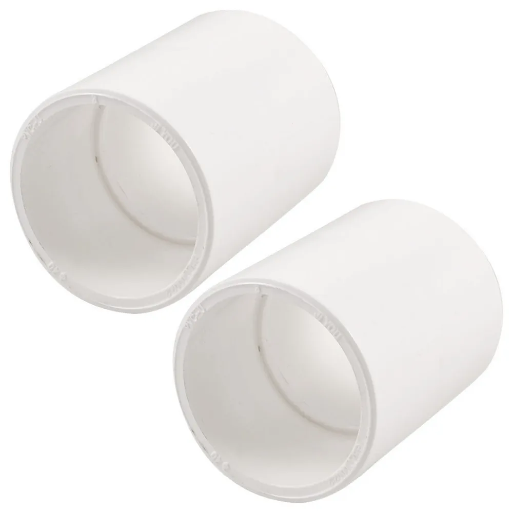 2Pcs40mmInnerDiameterStraightPVCUPipeConnectorsFittingsWhite.jpg