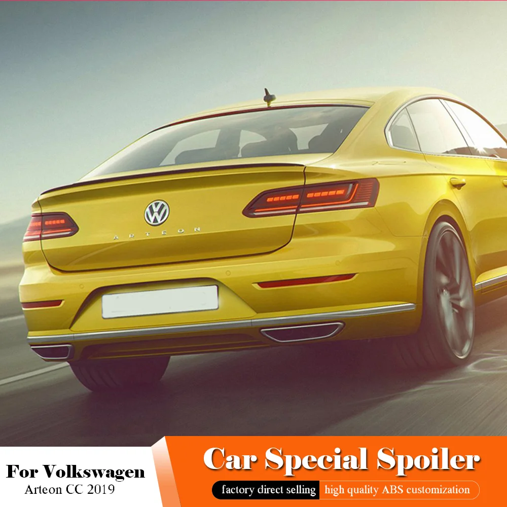 Для Volkswagen Arteon CC 2019 спойлер высокого качества ABS Материал Неокрашенный задний