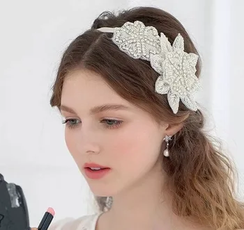 

Women Luxury Star Clover Rhinestone Hairband Heart Ribbon Tie Headband Hair Accessories Wedding Bride Party Headwear Free Szie