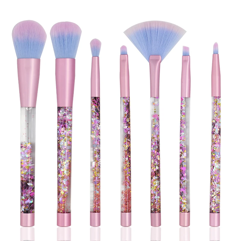 

7Pcs Makeup Brushes Set Eye Shadow Foundation Blush Powder Make Up Brush Cosmetic Beauty Tool Glitter