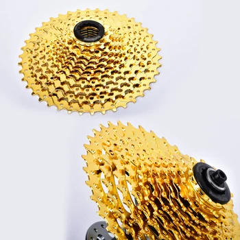 

MUQZI Bicycle Mountain Bike Cassette Card Freewheel 11 Speed 11-42T Gold Flywheel Hollow High Strength Wearable
