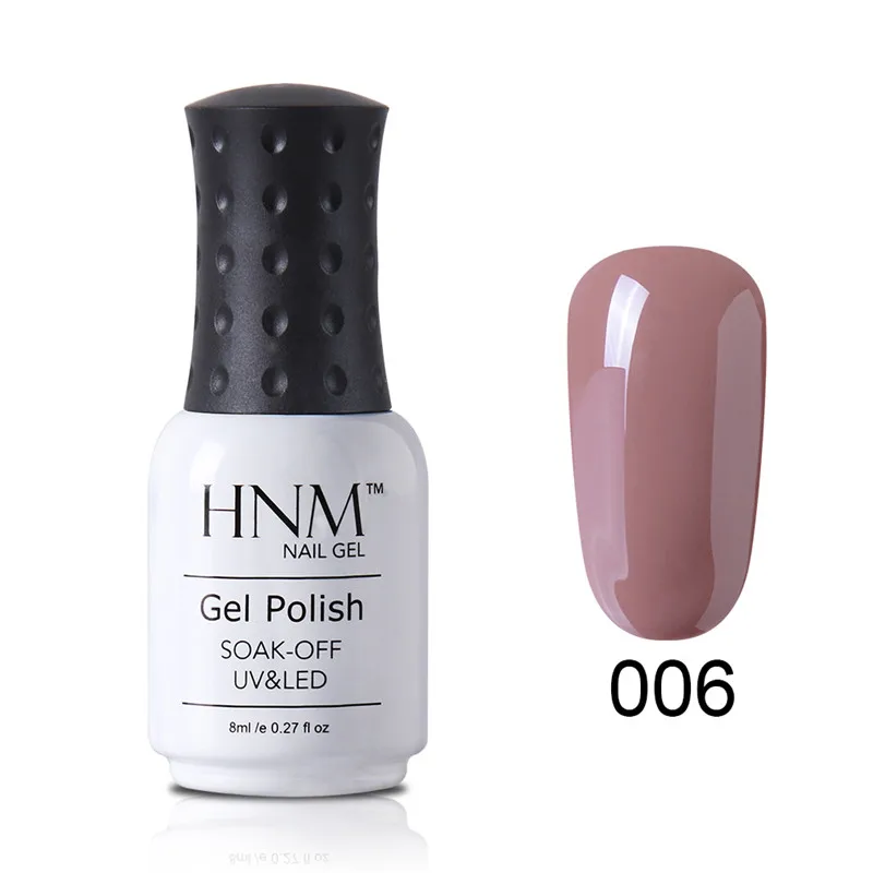HNM телесный цвет серия 8 мл УФ-гель для ногтей замачиваемый Гель-лак основа верхнее покрытие лак для нейл-арта геллак Полупостоянный Гель-лак - Цвет: NU006