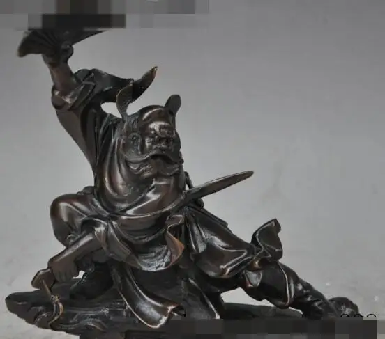 

S5109 9" chinese folk myth bronze Buffy the Masters ZhongKui Fight Evil Ghost statue discount 30% (C0324)