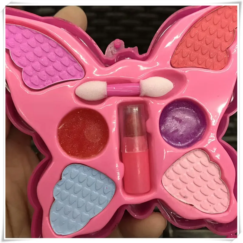 

Creative Children Simulation Princess Makeup Butterfly Crown Toy Eyeshadow Lipstick Set Girl Play HouseToy Birthday Gift