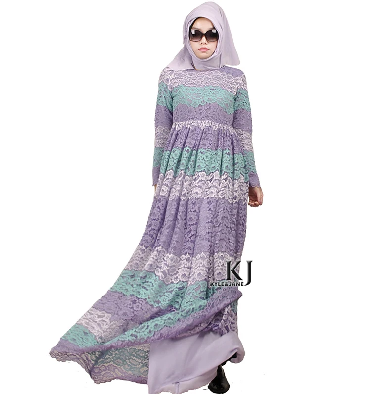 Новинка Для женщин элегантное котельное Макси длинное платье-Кафтан мусульманская абайя французская кружевная ткань Турецкая абайа с подкладкой 4-0224