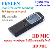 EKSLEN T60 цифровой аудио/голос Регистраторы Профессиональный портативный цифровой Регистраторы диктофон Запись ручка для интервью встречи
