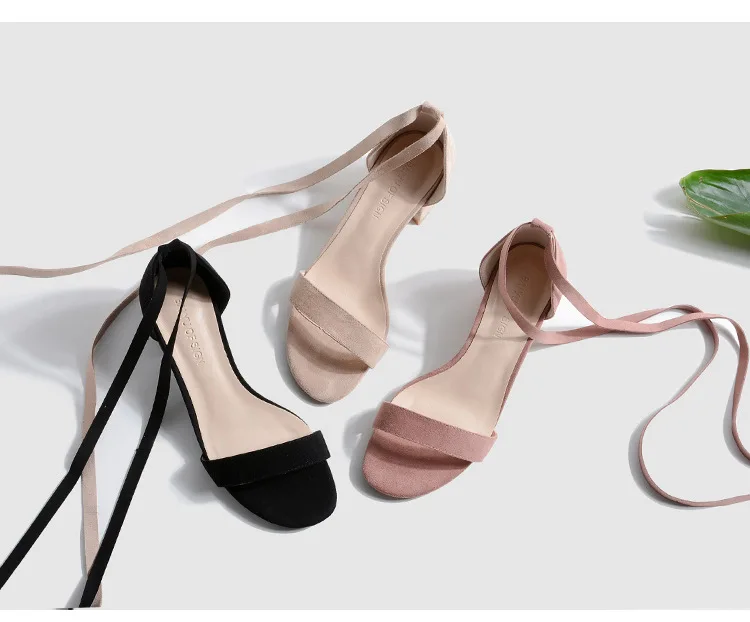 Фирменный дизайн; 4 способа носки; сандалии с бантом; женские замшевые сандалии-гладиаторы; женские летние туфли на толстом каблуке со шнуровкой; y487