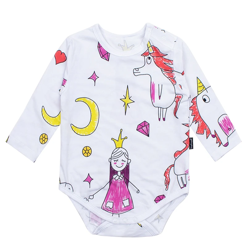 Tinypers UFO/Боди для малышей с рисунком из мультфильма; комбинезон для мальчиков и девочек; осеннее хлопковое платье с длинными рукавами; Милая Одежда для новорожденных