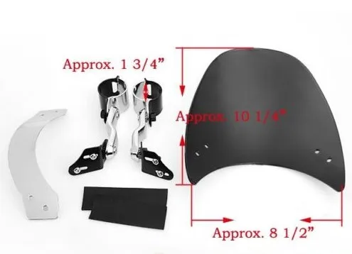 Темный 38 45 мм лобовое стекло мотоцикла для Harley Sportster XL883 1200 ND Moto|windshield for harley|windscreen