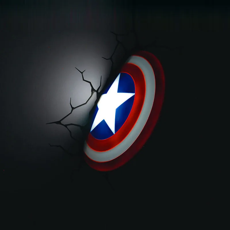 

2016 Marvel Super Heroes,the Avengers,captain America Shield Wall Lamps,home&bar Deco Light,personalize Toy Lighting,led Light