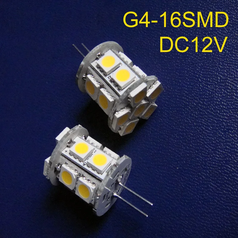 Высокое качество G4 светодиодных ламп, 16SMD 5050 12vdc светодиодный G4 лампы( 2 шт./лот