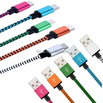 

Free shipping 200pcs/lot 2m 6ft 1m 3ft 8pin fabric nyon braided usb data charger cable accessory bundles for iphone 5 6 7 plus