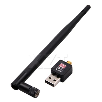 

1Pcs Wifi Adapter 5Db Antenna 150Mbps Lan Wireless Network Card Portable Usb 7601 Chip For Windows 7/8/Xp/Vista
