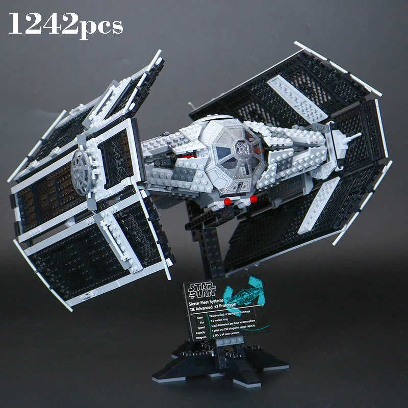 

compatible legoeinglys Star Wars The Rogue One USC Vader TIE Advanced Fighter Set Building Blocks Brick Toys Gifts 10175