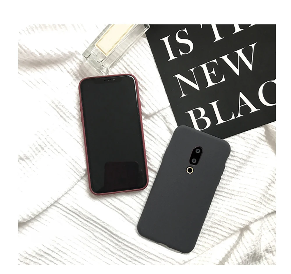 Mature and Elegant Matte Silicone Soft Case for Meizu 16th 16 15  Plus Note 9 8 Protective Cover Meizu M8 lite M8c M6 M6t M6s X8 (14)