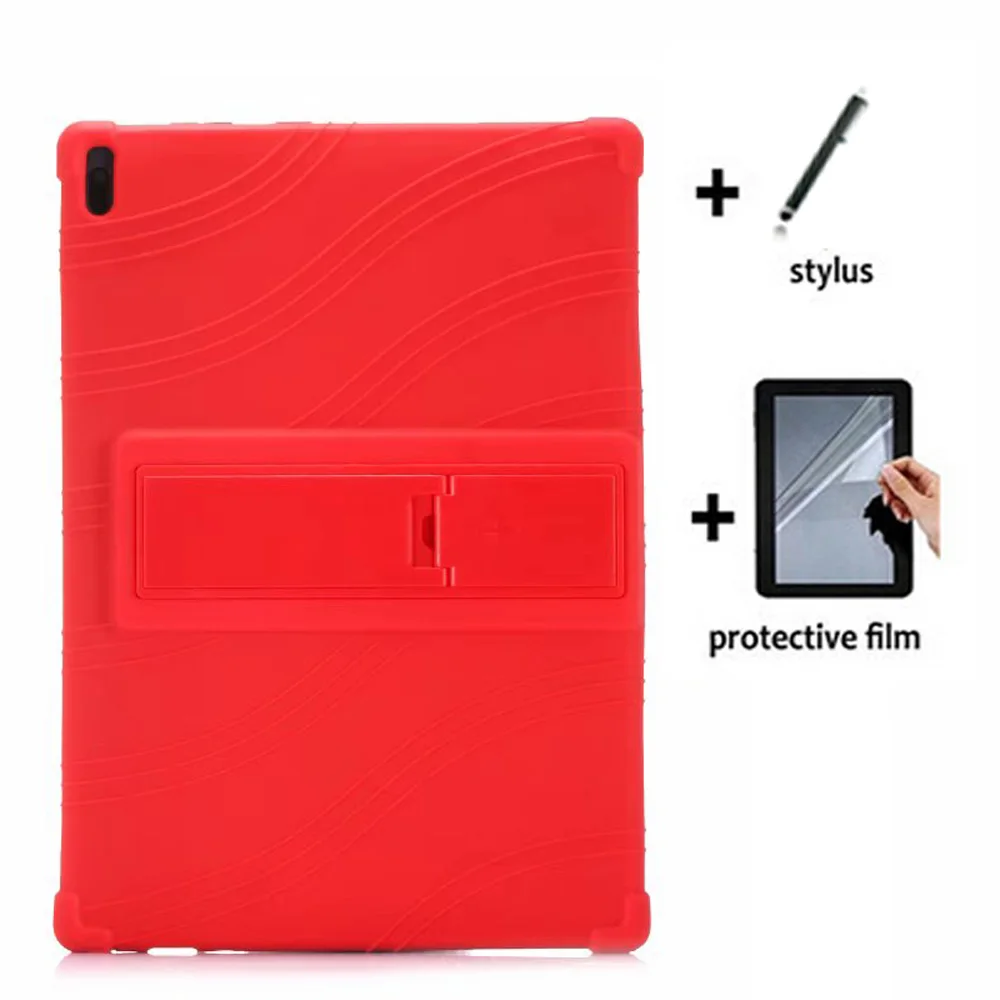 

3in1 Luxury Waterproof Soft Silicone Stand Cover Case + Screen Protector + Stylus For Lenovo Tab 4 10 TB-X304F X304L X304X 10.1"