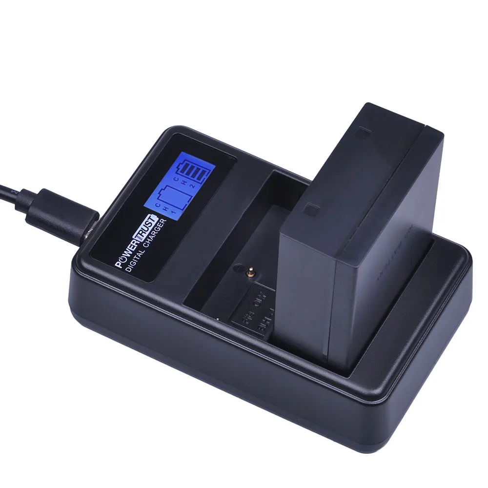 Billig PowerTrust 2Pcs BLH 1 BLH1 BLH 1 Ersatz Batterie und LCD USB Dual Ladegerät für Olympus E M1 Mark II Kamera