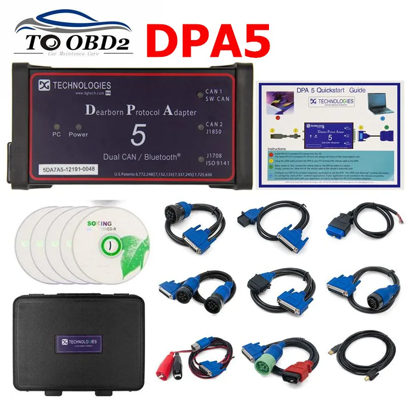 

Newest DPA5 Dearborn Protocol Adapter 5 Heavy Duty Truck Scanner Tool without Bluetooth support multi-language Auto diagnositc