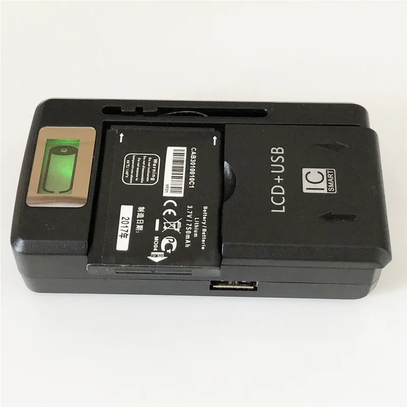 3,7 V 750 мА/ч, CAB3010010C1 для ALCATEL Работает с любым оператором, 108 208 109 209 213 223 228 280 292 303A 306 306X320 361 Батарея+ YIBOYUAN SS-8 Зарядное устройство