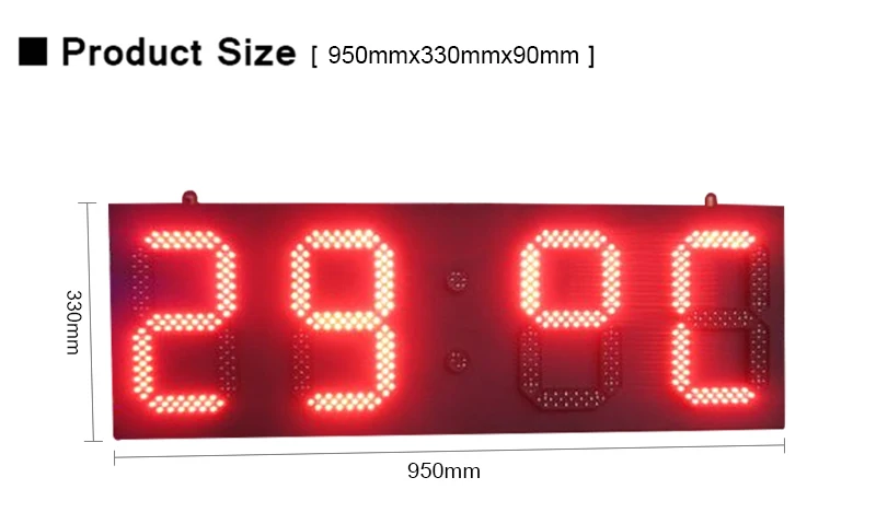 10 inch red time sign(3)