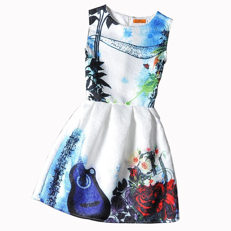 

Family Matching Outfits Girls Dress New Style Sleeveless Printed Kids Dresses Mother and Daughter Party Princess Christmas Dress