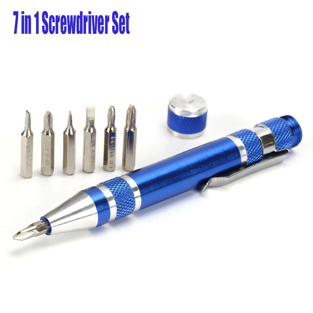 

Coil Father 7 in 1 Screwdrivers Set Small Mini Hobby Craft Aluminum Pen Style Multi-Tool Torx Vape Screwdriver Handle Tool Kit