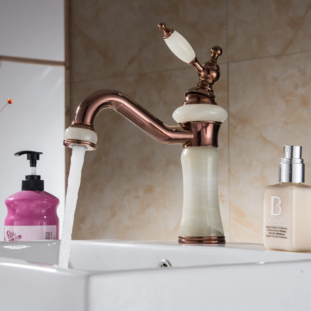 Bathroom Basin Faucet Rose gold Bronze Brass Mixer solid copper Luxury Europe style Tap Torneiras Para Banheiro crane 13