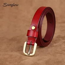Simple delgado mujeres Jeans cinturones de mujer cinturones de cuero genuino 2017 diseñador de la marca de lujo de Ocio Que Adelgaza caliente femenina cinturón I003