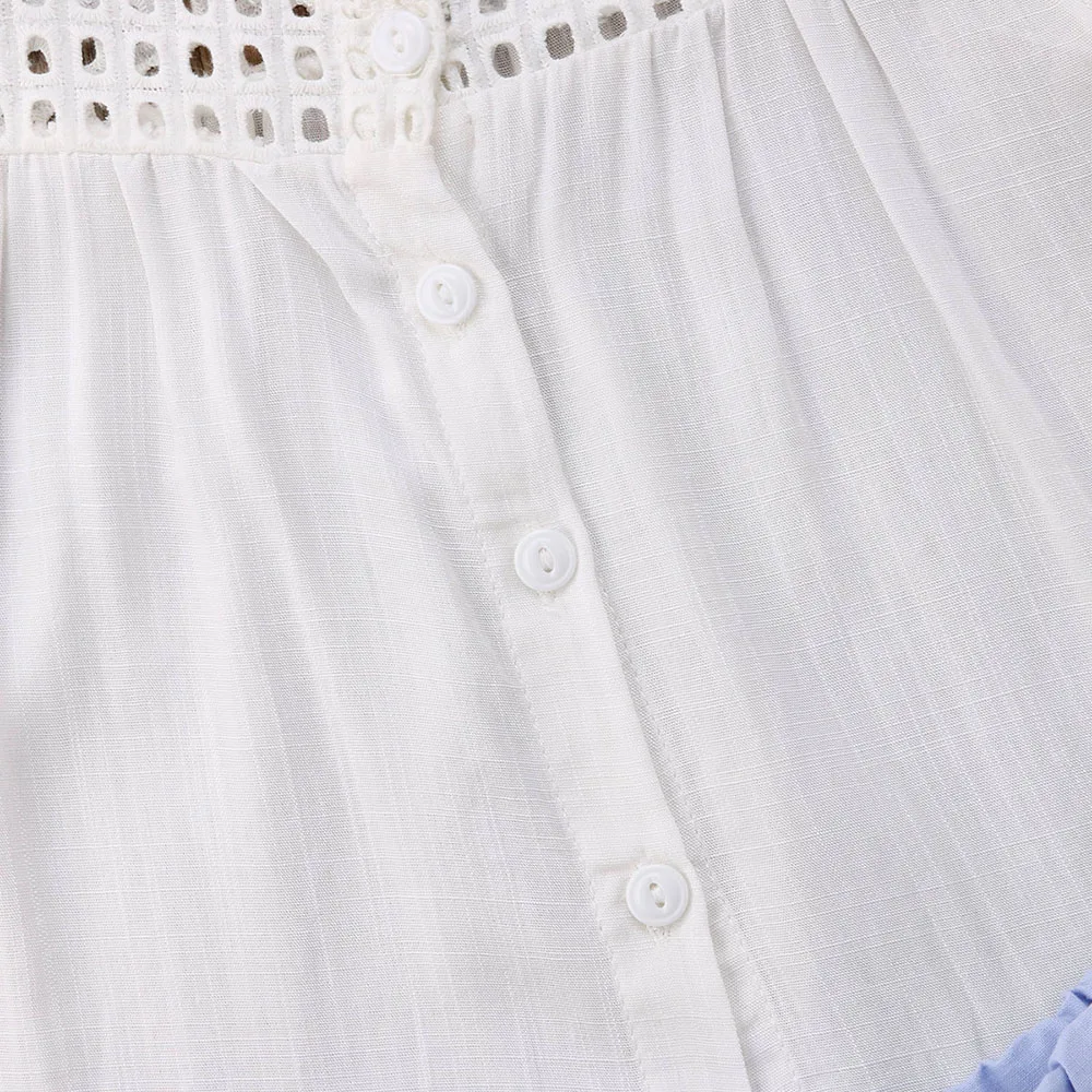 Детская одежда для маленьких девочек, рубашка с гофрированным воротником, блузка, Топы+ юбка-пачка с бантом, комплект одежды из 2 предметов