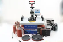 Free shipping New 30*38CM 7 in 1 Combo Heat Press Printer Machine Sublimation Transfer Printer for Cap Mug Plates T-shirts