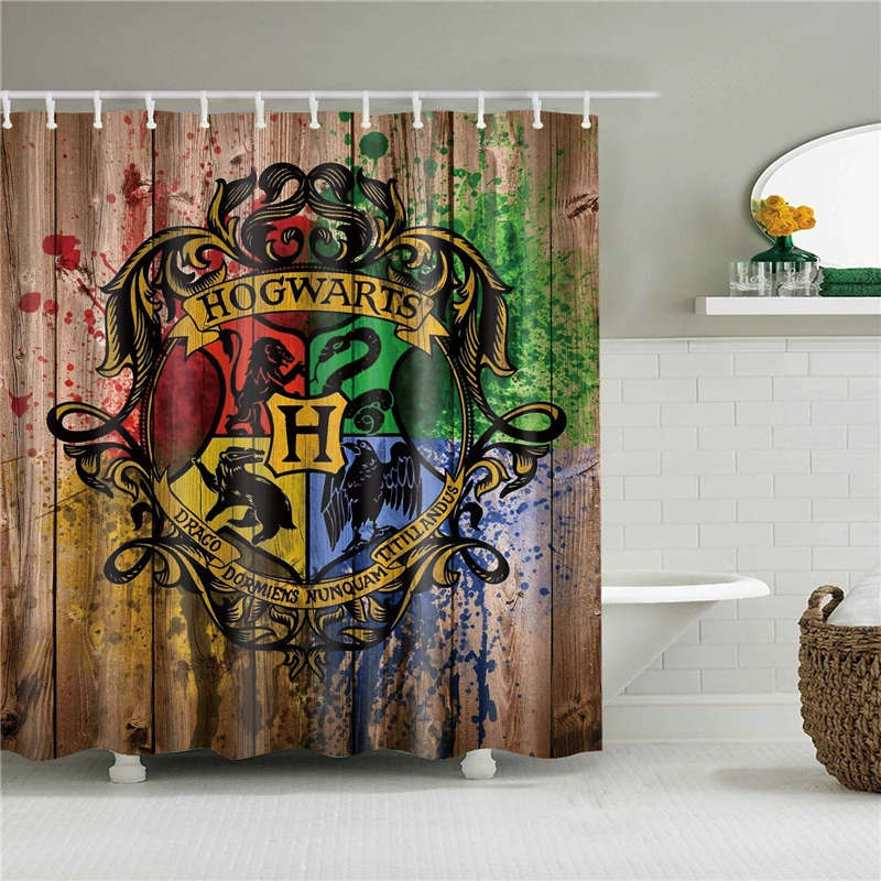Водонепроницаемый набор занавесок для ванной с 12 крючками, полиэстеровый экран для ванной комнаты, cortinas de bano, украшение дома, Карта мира - Цвет: C1215