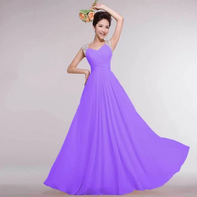 Silver-Shoulder-Straps-2014-Long-Party-Dresses-Rhinestone-Pleated-Chifon-Prom-Dress-2014-Pink-Custom-Long-Lace