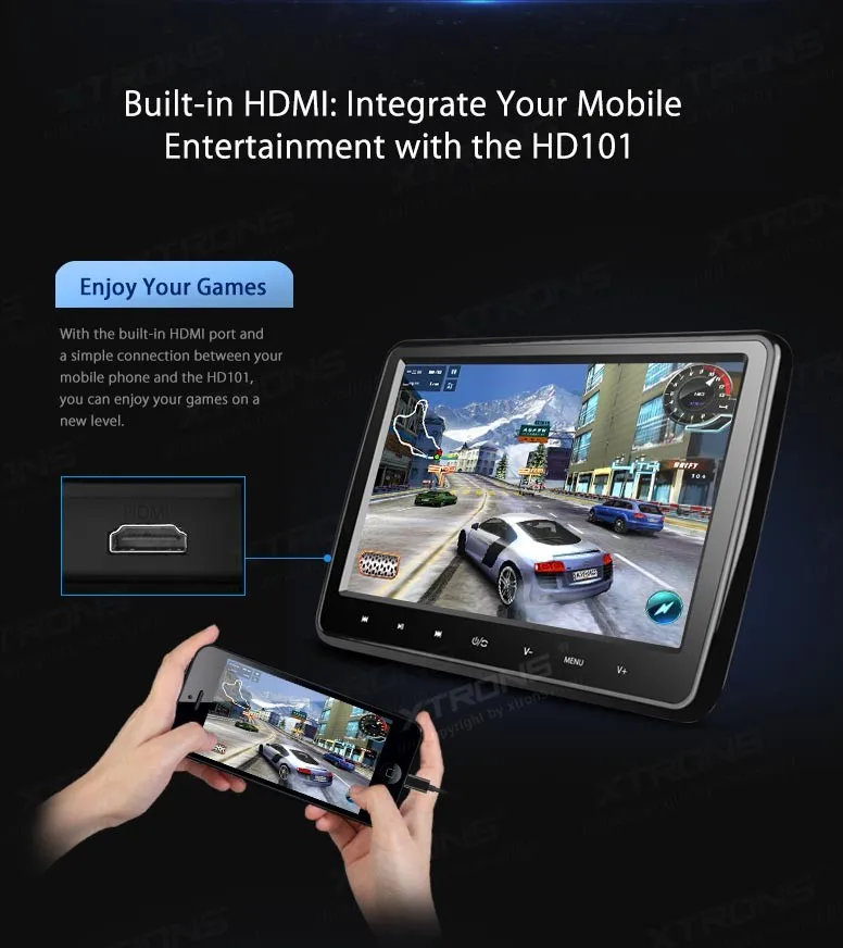 Top 10.1" Touch Button Headrest Car DVD Car Headrest DVD Car Headrest Monitor with DVD Function & 1024*600 Resolution 5