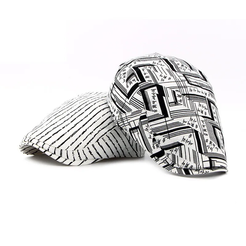 

Adjustable Beret Caps Spring Summer Outdoor Sun Breathable Bone Brim Hats Womens Mens Herringbone Solid Flat Berets Cap Hat