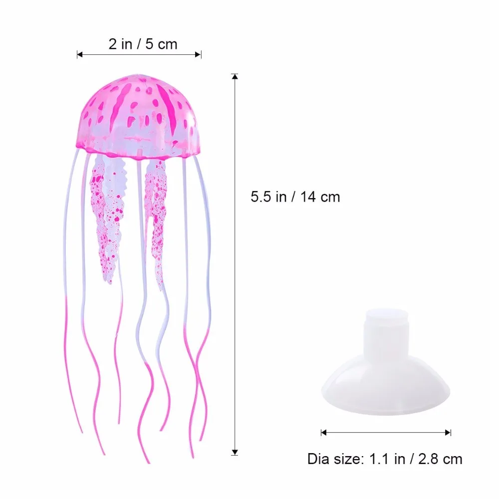 Аквариум светящийся эффект аквариум Декор Аквариум Искусственный силикон яркие Медузы
