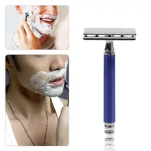 1 Набор, безопасная ручная бритва с двойными краями, Сменное лезвие для мужчин, для подравнивания бороды, для ухода за лицом, для удаления усов, аксессуар для дома