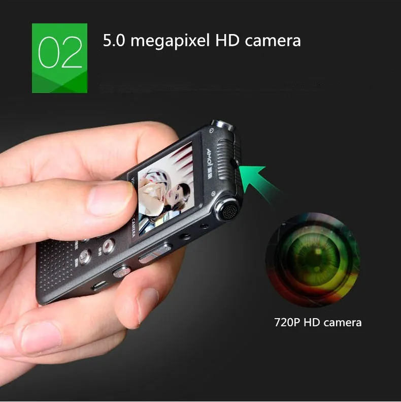  Yescool A82 Digital Voice Audio Video Recorder minicam videocamera Portatile di Sostegno 64 GB Tele