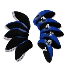 10 шт./компл. клюшка для гольфа железная головная крышка набор 3/4/5/6/7/8/9/P/A/S Неопреновая Защитная крышка для крышки для гольф-клуба