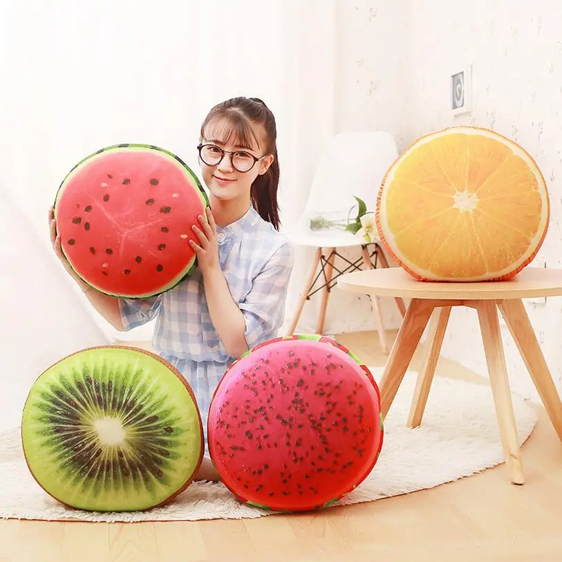 38*11cm New Creative Fruits Pillow Cushion Foam Particles Plush Toy