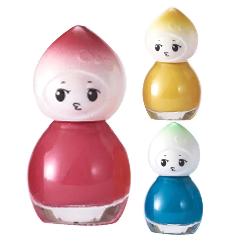 

Hot Sale 6ml Doll Design Clear Kids Nail Polish Quick Drying Long Lasting Varnish Lacquer Nail Art Decoration Kids Gift