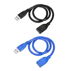 Высокоскоростной USB провод удлинительного кабеля USB3.0 штекер-f-удлинитель для Smart tv PS4 Xbox One данные SSD синхронизация 50 см (синий)