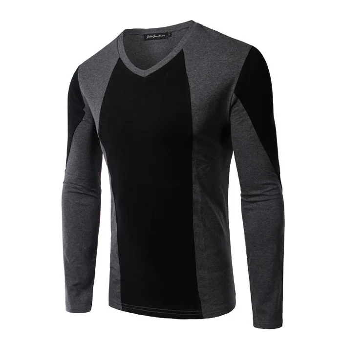 2017 Designs Mens T Shirt Slim Fit Crew Neck T shirt Men Long sleeve