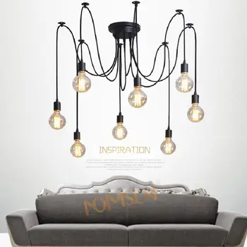 

American Chandelier lamp black Lustre Chandeliers Light dining Room restaurant Decoration chandeliers lighting