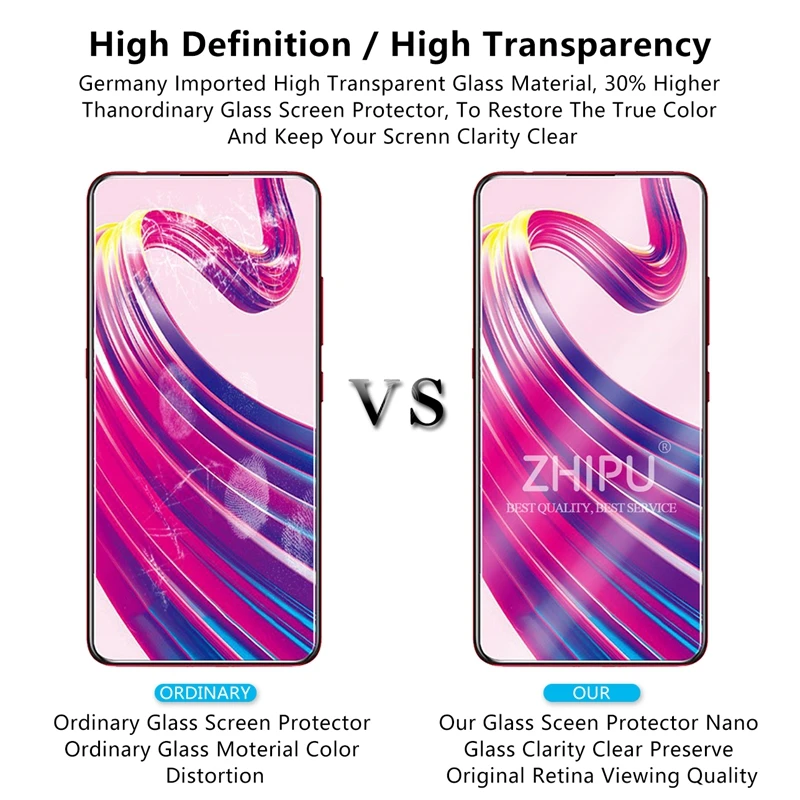 2 Pcs Tempered Glass For vivo V15 Pro Glass Screen Protector 2.5D 9H Tempered Glass For vivo V15 Pro 6.39 Protective Film