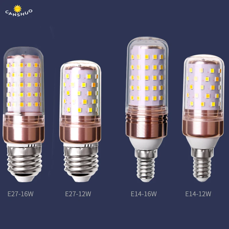 

AC 220V Energy Saving E27 E14 Corn Candle LED Lamp light SMD2835 12W 16W Lampada House Bulbs for Bedroom Living Room hostel Use