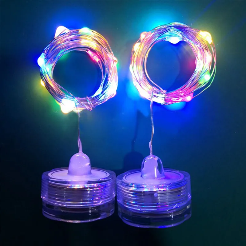  2m 20 LED Submersible Waterproof Fairy Light Copper Wire String Lights Base Lamp Multicolor LED LIGHT SET 40JA1413