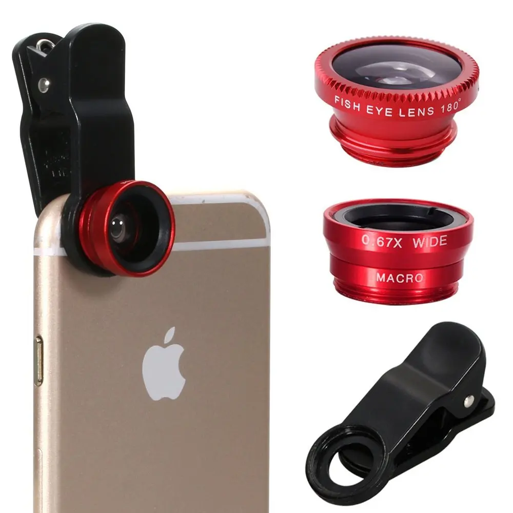 APEXEL 3-в-1 0.67x Широкий формат макро объектив рыбий глаз Камера Наборы мобильного телефона линзы с зажимом для iPhone samsung сотовые телефоны