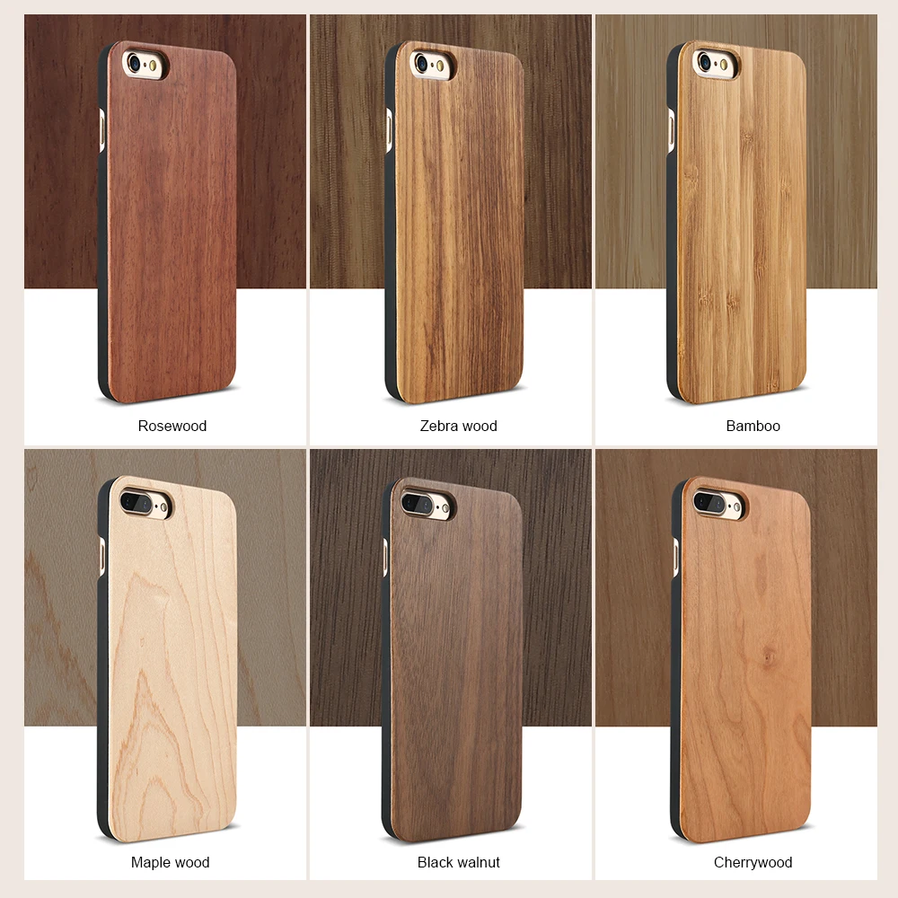 

KISSCASE Real Wood Natural Bamboo Phone Case For iPhone X Xs Max 7 8 Plus XR Retro Case For iPhone 5 5S Se 6 6S Plus Back Cover